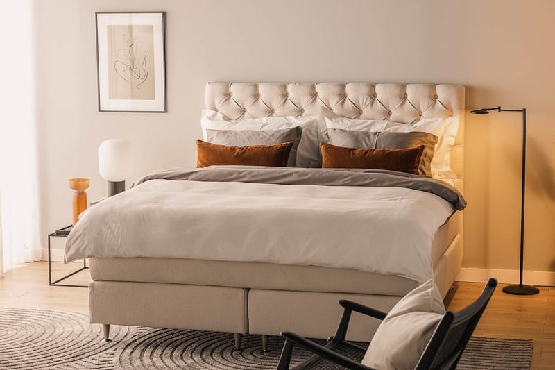 Oslo Lyx Sängpaket Kontinentalsäng 180x200 cm - Ljusbeige - Products - Möbler - Säng - Kontinentalsäng