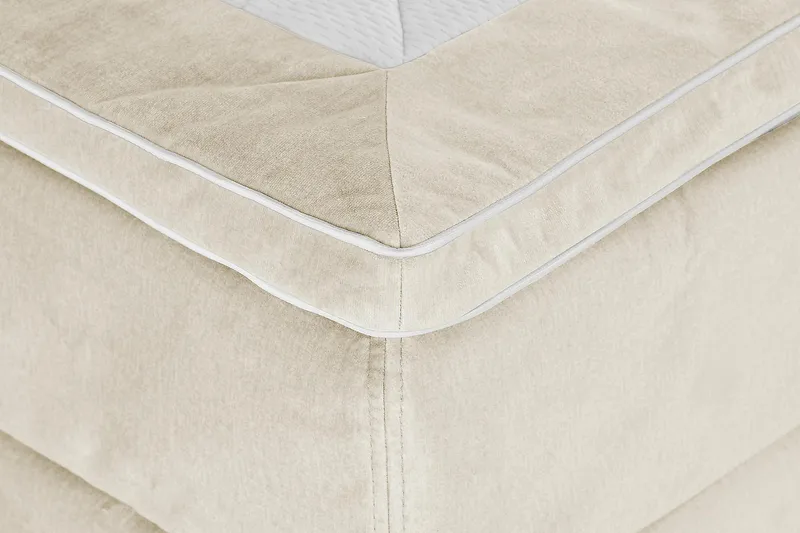Princess Kontinentalsäng 140x200cm - Beige/Sammet - Products - Möbler - Säng - Kontinentalsäng