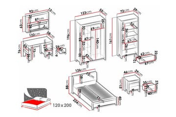 Rathmore Möbelset För Sovrum - Svart - Products - Möbler - Säng - Möbelset för sovrum