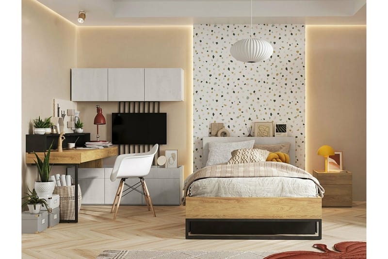 Rathmore Sängram 120x200 cm - Mörkgrå - Products - Möbler - Säng - Sängram & sängstomme