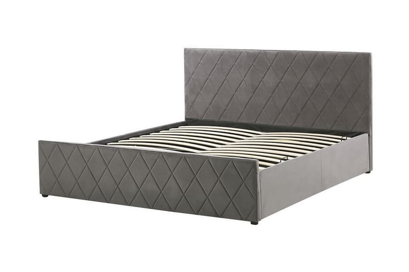 Rochefort Förvaringssäng 180x200 cm - Sammet/Grå - Products - Möbler - Säng - Säng med förvaring