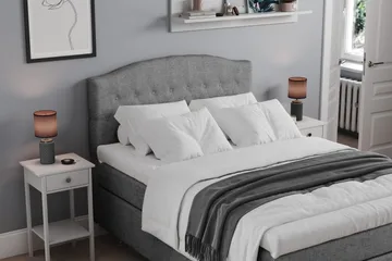 Belda Sänggavel 120 cm Svängd - Grå - Products - Möbler - Säng - Sängtillbehör & sänggavel - Sänggavel