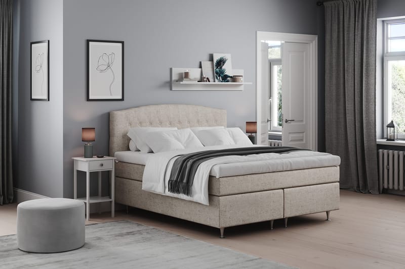 Belda Sänggavel 180 cm Svängd - Beige - Products - Möbler - Säng - Sängtillbehör & sänggavel - Sänggavel
