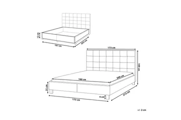 Sandrick Dubbelsäng med Förvaring 160x200 - Grå - Products - Möbler - Säng - Säng med förvaring