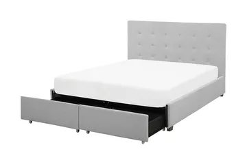 Sandrick Kontinentalsäng med Förvaring 160x200 - Grå - Products - Möbler - Säng - Säng med förvaring