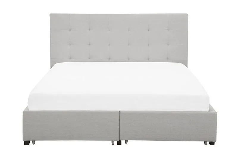 Sandrick Kontinentalsäng med Förvaring 160x200, Grå