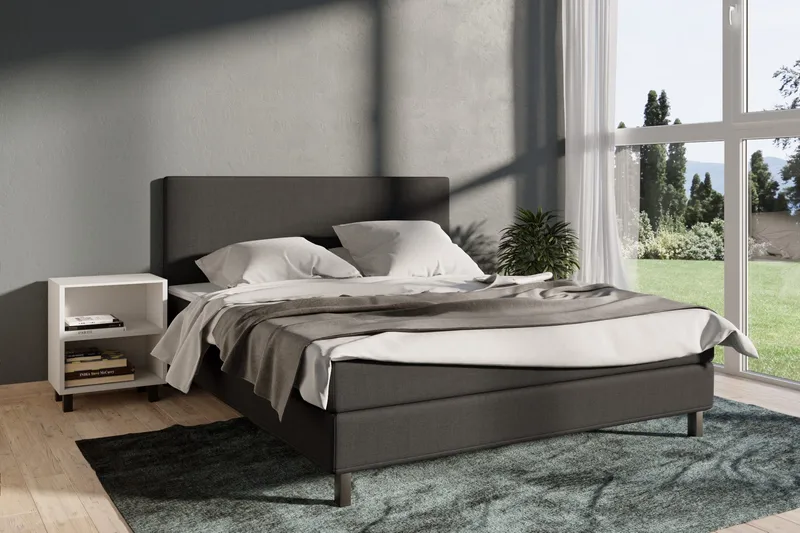 Select No 1 Komplett Sängpaket 180x200 - Mörkgrå/Svart - Products - Möbler - Säng - Kontinentalsäng