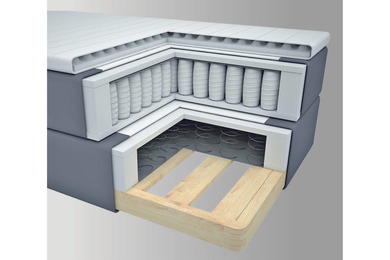 Select No 2 Kontinentalsäng 210x210 - Mörkgrå - Products - Möbler - Säng - Kontinentalsäng