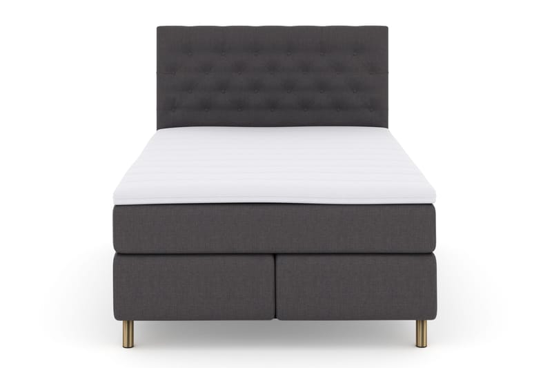 Select No 3 Komplett Sängpaket 140x200 Fast, Mörkgrå/Koppar