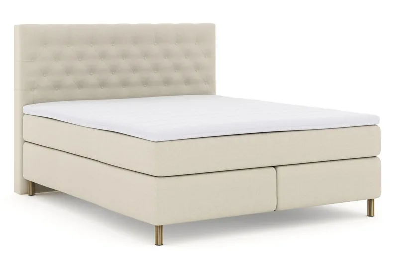Select No 3 Komplett Sängpaket 210x210 Fast/Medium - Beige/Koppar - Products - Möbler - Säng - Kontinentalsäng
