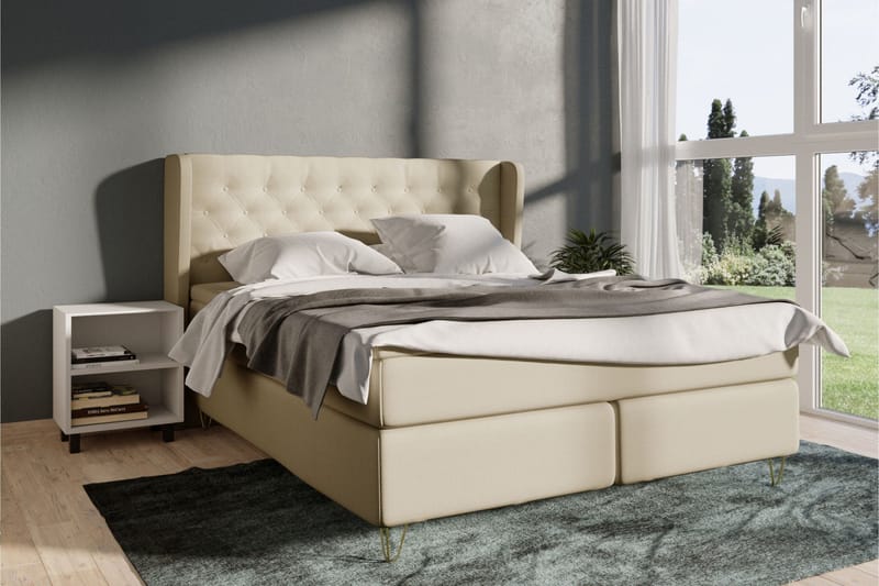 Select No 4 Komplett Sängpaket 120x200 Fast - Beige/Guld - Products - Möbler - Säng - Enkelsäng