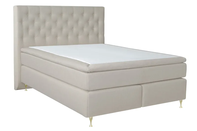 Select No 4 Kontinentalsäng 180x200 Fast - Beige/Guld - Products - Möbler - Säng - Kontinentalsäng