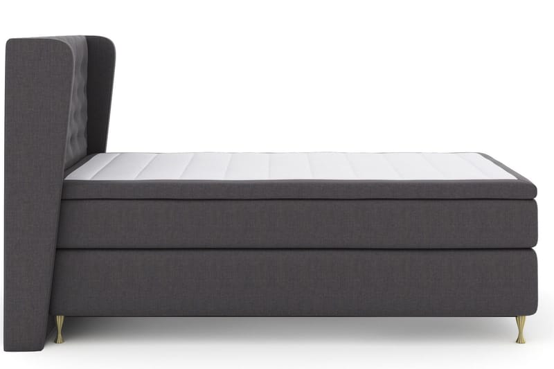 Select No 5 Komplett Sängpaket 120x200 Fast Latex - Mörkgrå/Guld - Products - Möbler - Säng - Enkelsäng