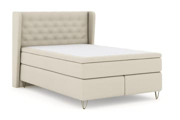 Select No 5 Komplett Sängpaket 160x200 Fast Latex - Beige/Metall V-form - Products - Möbler - Säng - Kontinentalsäng
