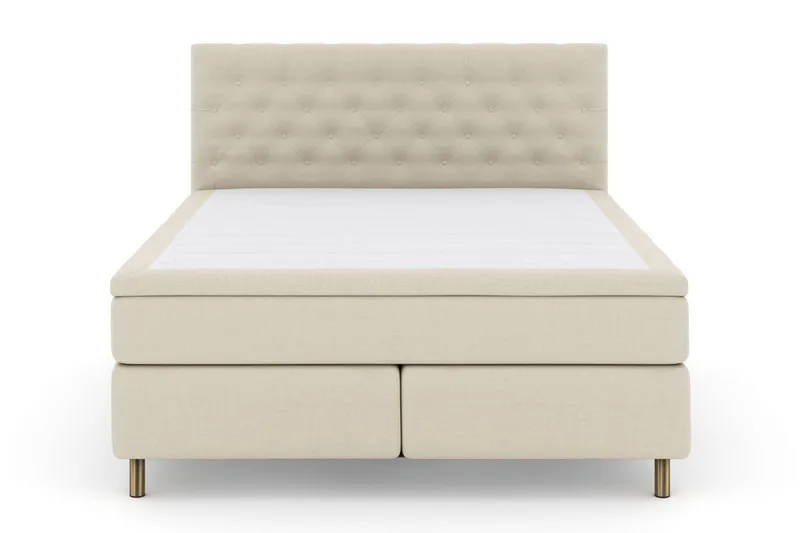 Select No 5 Komplett Sängpaket 180x200 Fast Latex, Beige/Koppar