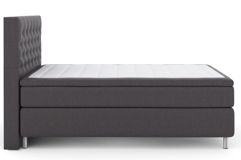 Select No 5 Kontinentalsäng 140x200 Medium Latex, Mörkgrå/Metall