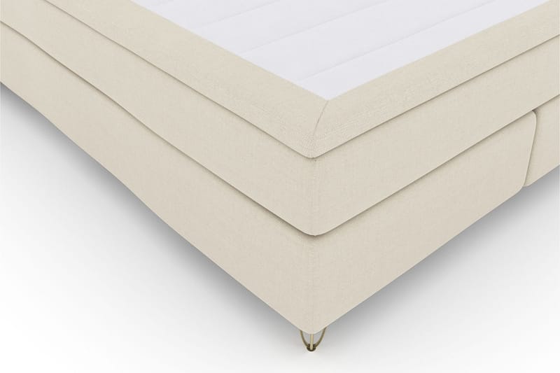 Select No 5 Kontinentalsäng 210x210 Fast Latex - Beige/Metall V-Form - Products - Möbler - Säng - Kontinentalsäng