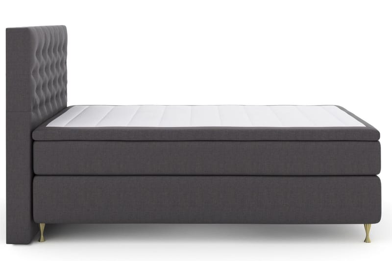 Select No 6 Komplett Sängpaket 140x200 Fast Memory/Pocket - Mörkgrå/Guld - Products - Möbler - Säng - Kontinentalsäng