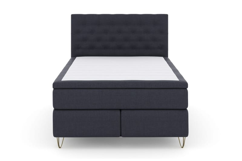 Select No 6 Kontinentalsäng 140x200 Fast/Medium Latex/Memory, Blå/Metall V-Form