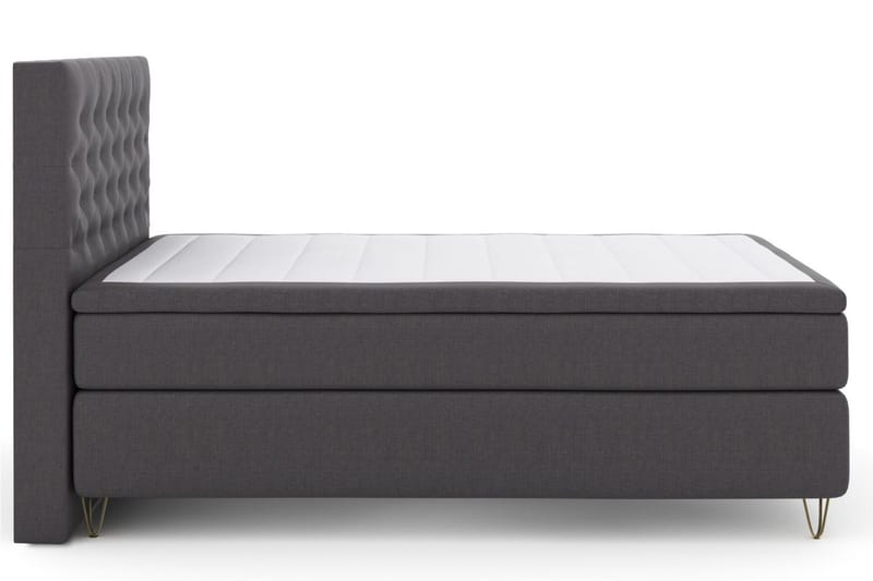 Select No 6 Kontinentalsäng 140x200 Medium Latex/Memory - Mörkgrå/Metall V-Form - Products - Möbler - Säng - Kontinentalsäng
