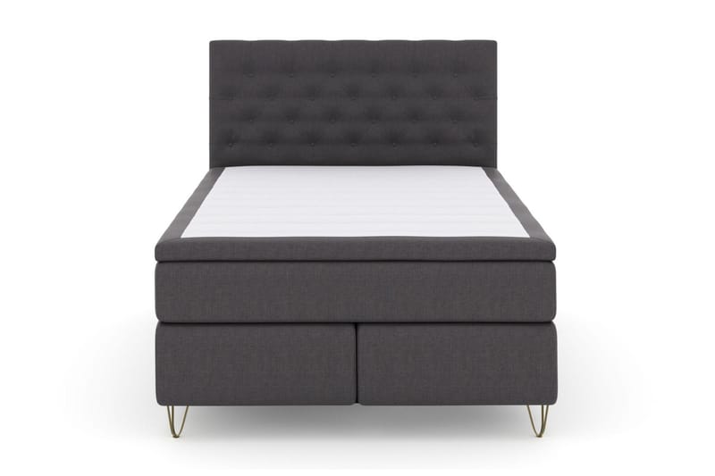 Select No 6 Kontinentalsäng 140x200 Medium Latex/Memory, Mörkgrå/Metall V-Form