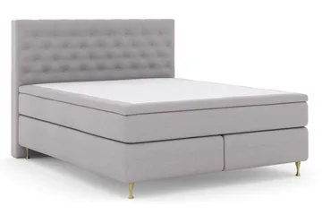 Select No 6 Kontinentalsäng 160x200 Fast Watergel - Ljusgrå/Guld - Products - Möbler - Säng - Kontinentalsäng