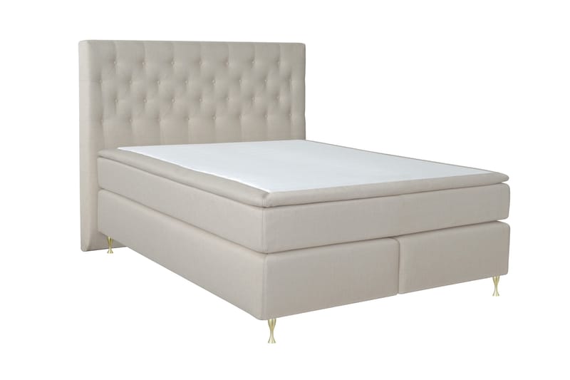 Select No 6 Kontinentalsäng 210x210 Fast Memory/Pocket - Beige/Guld - Products - Möbler - Säng - Kontinentalsäng