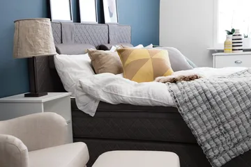 Sundborn Kontinentalsäng 160x200 cm - Grå - Products - Möbler - Säng - Kontinentalsäng