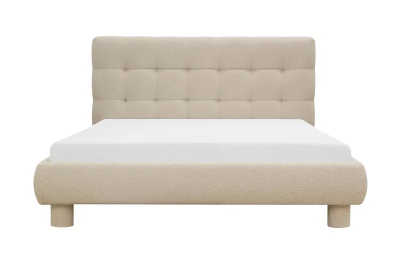 Teddy Komplett Sängpaket Sängram med Madrass 140x200 cm, Beige