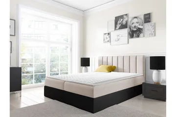 Vasil Kontinentalsäng 140x200 - Beige - Products - Möbler - Säng - Säng med förvaring