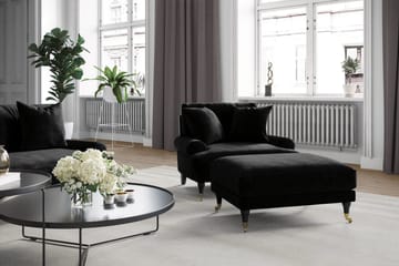Andrew 2-sits Sammetssoffa - Svart - Products - Möbler - Soffa - 2 sits soffa