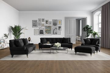 Andrew 2-sits Sammetssoffa - Svart - Products - Möbler - Soffa - 2 sits soffa
