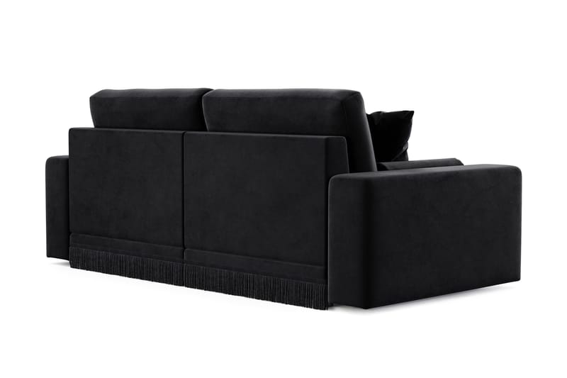 Arken Lyx 3-sits Djup Sammetssoffa - Svart - Products - Möbler - Soffa - 3 sits soffa