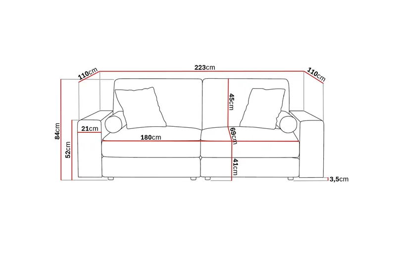Arken Lyx 3-sits Djup Sammetssoffa - Svart - Products - Möbler - Soffa - 3 sits soffa
