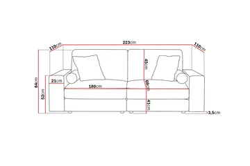 Arken Lyx 3-sits Djup Soffa i Manchester - Mörkbrun - Products - Möbler - Soffa - 3 sits soffa
