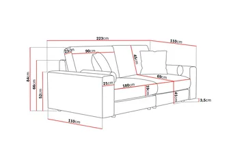 Arken Lyx 3-sits Djup Soffa i Tyg - Grön - Products - Möbler - Soffa - 3 sits soffa