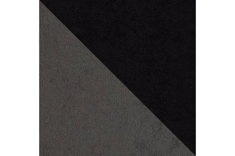 Alvared 4-sits Bäddsoffa med Dubbeldivan med Förvaring - Sammet/Grå/Svart - Products - Möbler - Soffa - Bäddsoffa - U bäddsoffa