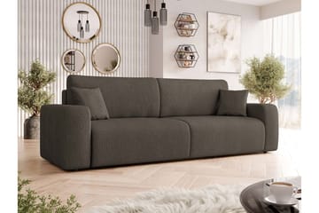 Barile Bäddsoffa 3-sits i Plysch - Grå - Products - Möbler - Soffa - Bäddsoffa - 3 sits bäddsoffa