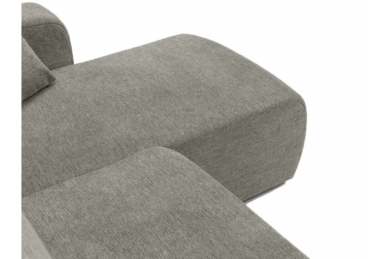 Barile Bäddsoffa Dubbeldivan 4-sits i Plysch - Vit - Products - Möbler - Soffa - Bäddsoffa - U bäddsoffa