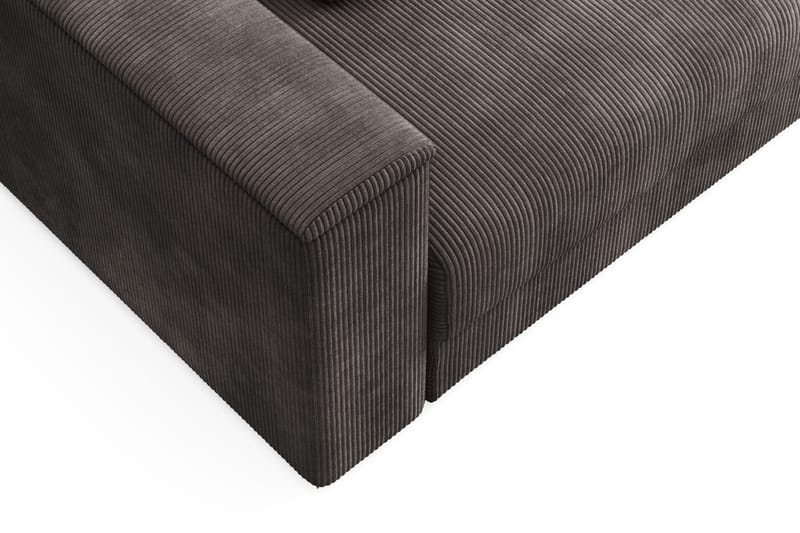 Bergen Extra djup 3-sits Bäddsoffa med Bäddmadrass i Polyesterskum Vändbar Sommar- & Vintersida och Tvättbar klädsel - Brun Manchester - Products - Möbler - Soffa - Bäddsoffa - 3 sits bäddsoffa