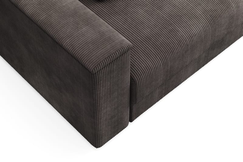 Bergen Extra djup 3-sits Bäddsoffa med Divan och Bäddmadrass i Latex och Tvättbar klädsel - Brun Manchester - Products - Möbler - Soffa - Bäddsoffa - Bäddsoffa divan