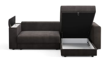 Bergen Extra djup 3-sits Bäddsoffa med Divan och Bäddmadrass i Latex och Tvättbar klädsel - Brun Manchester - Products - Möbler - Soffa - Bäddsoffa - Bäddsoffa divan