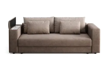 Bergen Extra Djup 3-sits Bäddsoffa med förvaring - Brun - Products - Möbler - Soffa - Bäddsoffa - 3 sits bäddsoffa