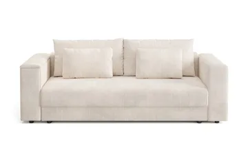 Bergen Extra Djup 3-sits Bäddsoffa med förvaring i manchester, Beige