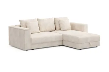 Bergen Extra Djup 3-sits Bäddsoffa med vändbar divan och förvaring i manchester - Beige - Products - Möbler - Soffa - Bäddsoffa - Bäddsoffa divan