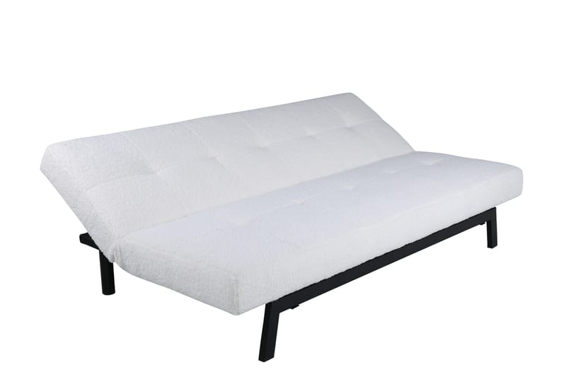 Bodil Bäddsoffa - Vit/Svart - Products - Möbler - Soffa - Bäddsoffa - Bäddsoffa längsbäddad