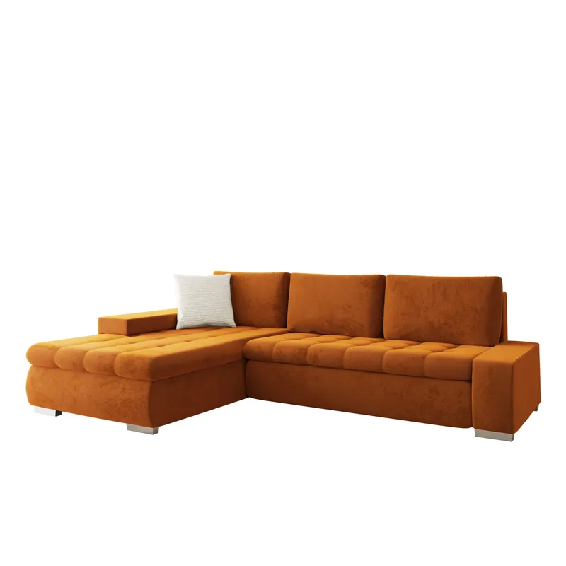 Cerys Bäddsoffa med Divan 4-sits, Orange