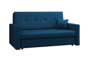 Denegal 2-sits liten bäddsoffa i Plysch - Blå - Products - Möbler - Soffa - Bäddsoffa - 2 sits bäddsoffa