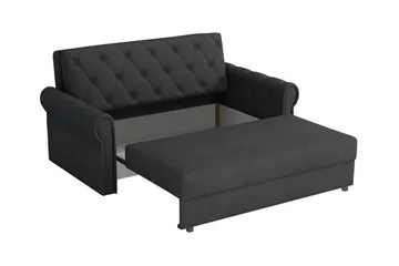 Denegal 2-sits liten bäddsoffa i Plysch - Grön - Products - Möbler - Soffa - Bäddsoffa - 2 sits bäddsoffa