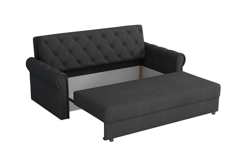 Denegal 2-sits liten bäddsoffa i Plysch - Blå - Products - Möbler - Soffa - Bäddsoffa - 2 sits bäddsoffa